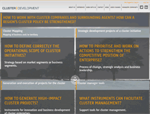 Tablet Screenshot of cluster-development.com